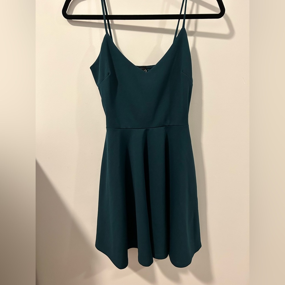 Never worn green/turquoise A line dress with pockets from Windsor size XS.